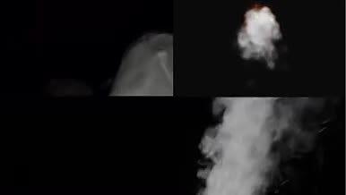 3组白色烟雾特效晕染散开素材背景视频的预览图
